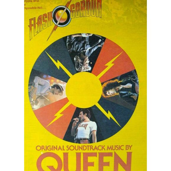 Queen Flash Gordon Movie Soundtrack AD 1980 Vintage Artwork Hard Rock Music - Picture 1 of 2